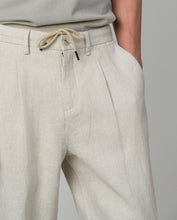Cargar imagen en el visor de la galería, PANTALON CON CORDON Y GOMA EN LINO ARENA