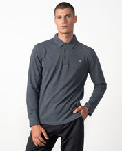 Cargar imagen en el visor de la galería, POLO MANGA LAGA ESTRUCTURA GRANITO GRIS