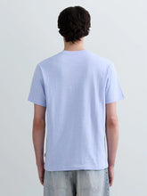 Cargar imagen en el visor de la galería, CAMISETA DE ALGODÓN Y LINO CON INSCRIPCIÓN AZUL