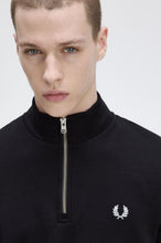Cargar imagen en el visor de la galería, SUDADERA DE MEDIA CREMALLERA NEGRA