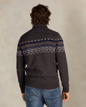 Cargar imagen en el visor de la galería, JERSEY MEDIA CREMALLERA CON GRECA MARRÓN