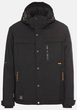 Cargar imagen en el visor de la galería, PARKA CON CAPUCHA DESMONTABLE NEGRA