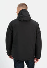 Cargar imagen en el visor de la galería, PARKA CON CAPUCHA DESMONTABLE NEGRA