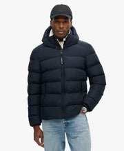 Cargar imagen en el visor de la galería, Itsas urdineko kaputxadun kirol jaka betegarria