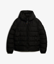 Cargar imagen en el visor de la galería, CAZADORA ACOLCHADA CON CAPUCHA NEGRA