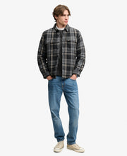 Cargar imagen en el visor de la galería, OVERSHIRT FORRADA CUADROS GRISES