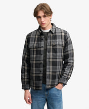 Cargar imagen en el visor de la galería, OVERSHIRT FORRADA CUADROS GRISES