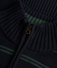 Cargar imagen en el visor de la galería, JERSEY HALF ZIP RAYAS MARINO VERDE