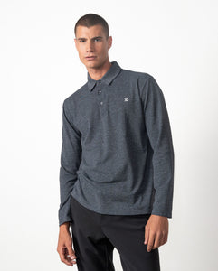 POLO MANGA LAGA ESTRUCTURA GRANITO GRIS