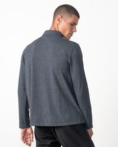 POLO MANGA LAGA ESTRUCTURA GRANITO GRIS
