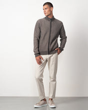 Cargar imagen en el visor de la galería, CHAQUETA CAZADORA PUNTO ACANALADO ARENA/VISÓN
