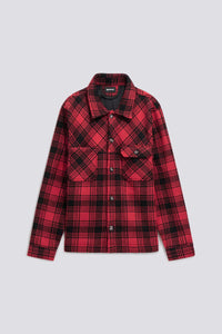 CHAQUETA SOBRECAMISA CUADRO ROJO