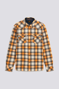 CAMISA KANT CUADROS OCRE
