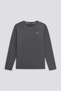 CAMISETA MANGA LARGA LOGO PEQUEÑO GRIS