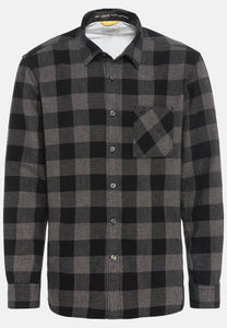 CAMISA GRUESA CUADROS NEGRO GRIS