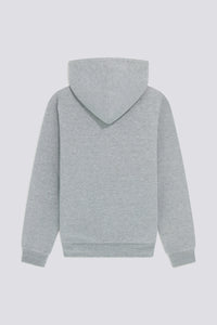 SUDADERA CERRADA CON CAPUCHA GRIS