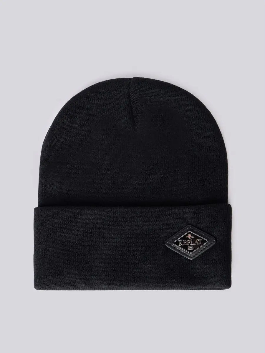 GORRO CON LOGOTIPO ROMBO NEGRO