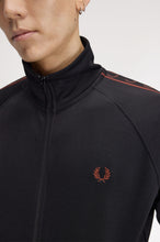 Cargar imagen en el visor de la galería, CHAQUETA CHANDAL CON CINTA CONTRASTADA NEGRA

