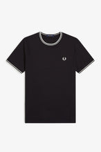 Cargar imagen en el visor de la galería, CAMISETA RIVETE DOS FRANJAS NEGRA

