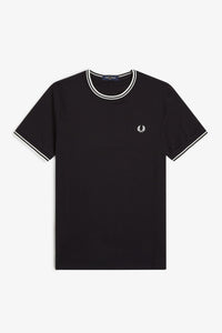 CAMISETA RIVETE DOS FRANJAS NEGRA