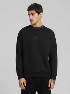 SUDADERA CUELLO REDONDO CON LOGO NEGRA