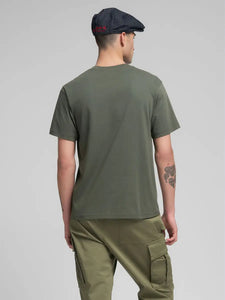 CAMISETA DE PUNTO DE ALGODÓN ORGÁNICO VERDE