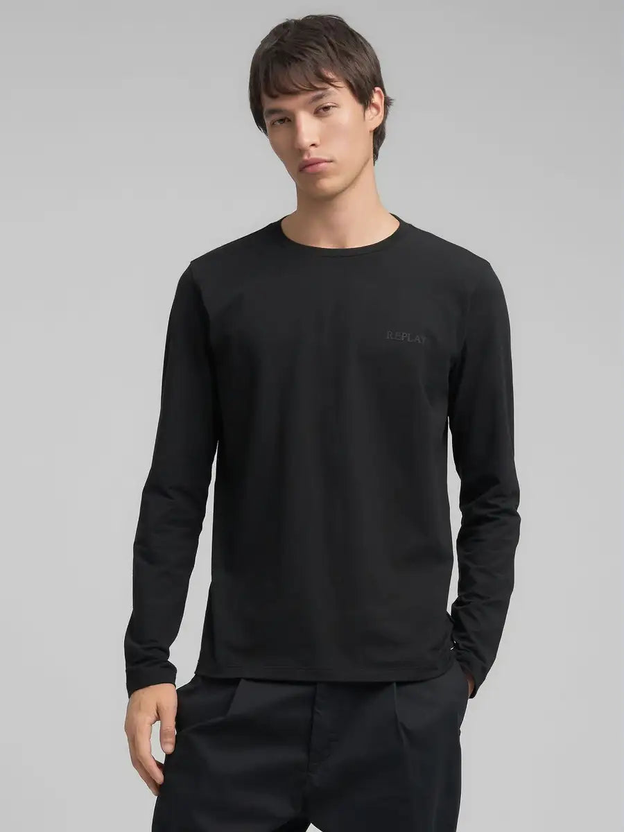 CAMISETA MANGA LARGA NEGRA