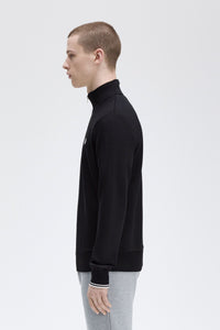 SUDADERA DE MEDIA CREMALLERA NEGRA