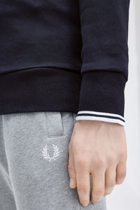 SUDADERA MEDIA CREMALLERA MARINO
