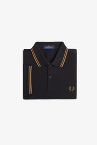 POLO FRED PERRY NEGRO/ PIEDRA SOMBREADO