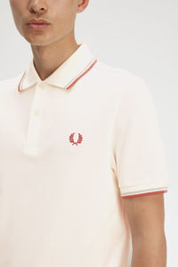 POLO FRED PERRY CRUDO CLARO/PLATEADO/CANELA