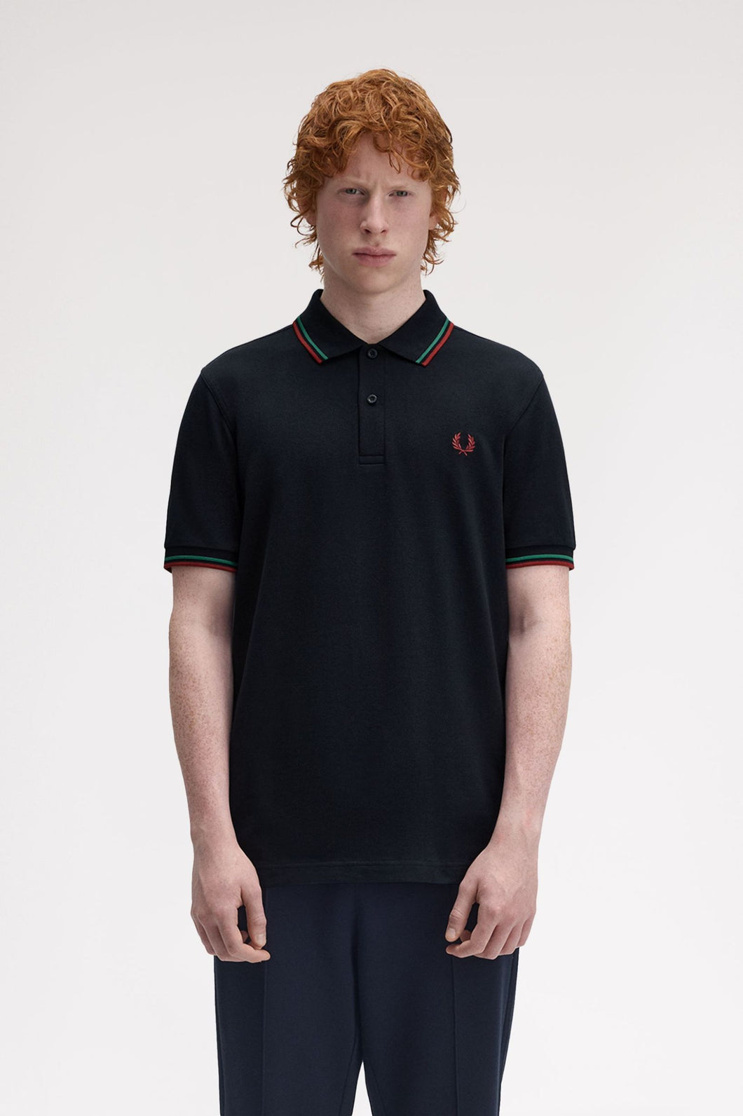 POLO FRED PERRY MARINO/ROJO/VERDE