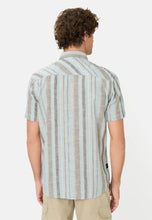 Cargar imagen en el visor de la galería, CAMISA MC FRANJAS VERDE INDIGO
