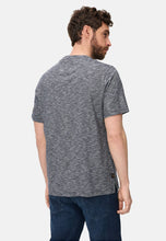 Cargar imagen en el visor de la galería, CAMISETA BOTON CUELLO MIL RAYA MARINO BLANCA
