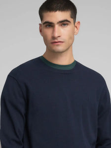 JERSEY PUNTO ALGODÓN MARINO