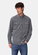 Cargar imagen en el visor de la galería, CAMISA PANA CORTADA GRIS
