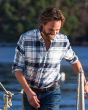 Cargar imagen en el visor de la galería, CAMISA ALG CUADROS CRUD MARINO
