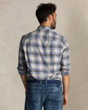 Cargar imagen en el visor de la galería, CAMISA CUADROS AZUL CRUDO
