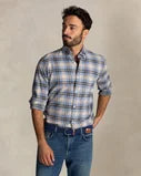 CAMISA CUADROS AZUL CRUDO