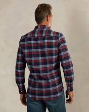 Cargar imagen en el visor de la galería, CAMISA FRANELA ELÁSTICA CUADRO MARINO ROJO
