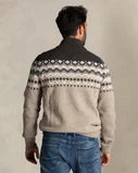 JERSEY DE LANA CON MEDIA CREMALLERA BEIGE