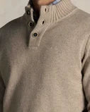 Jersey de lana crudo con cuello abotonado