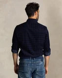 CAMISA AZUL DE MICROPANA