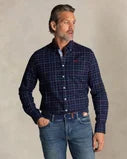 CAMISA CUADROS MARINO