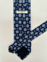 Cargar imagen en el visor de la galería, CORBATA SEDA ESTAMPADA TWILL AZUL
