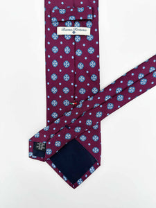 CORBATA ESTAMPADA SEDA TWILL BURDEOS