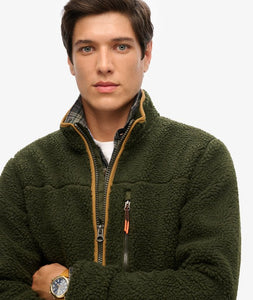 FORRO POLAR CON CREMALLERA VERDE