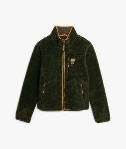 FORRO POLAR CON CREMALLERA VERDE