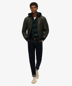 CAZADORA BOMBER VERDE OSCURO