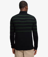 Cargar imagen en el visor de la galería, JERSEY HALF ZIP RAYAS MARINO VERDE
